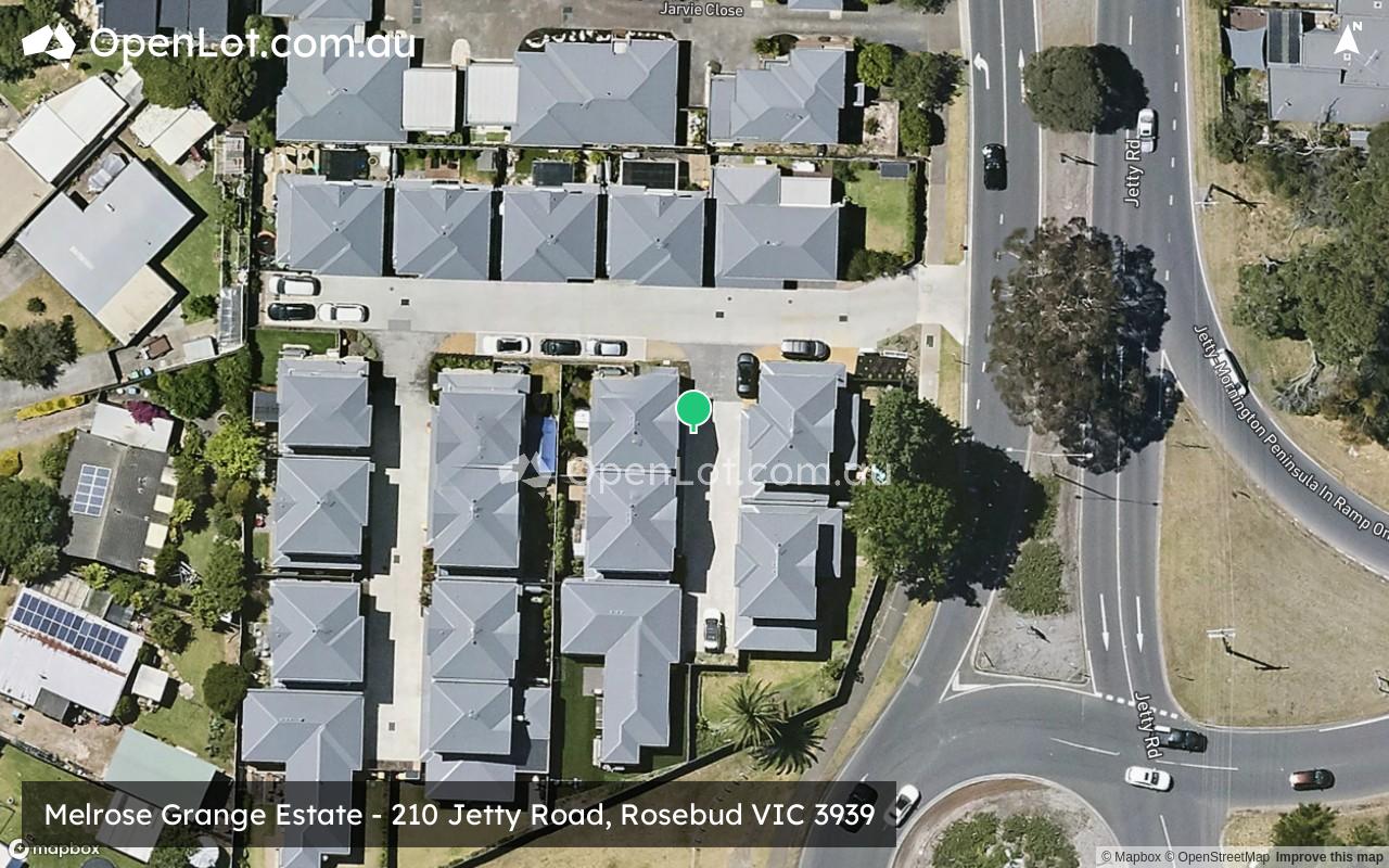 Satellite image for Melrose Grange Estate - 210 Jetty Road, Rosebud VIC 3939