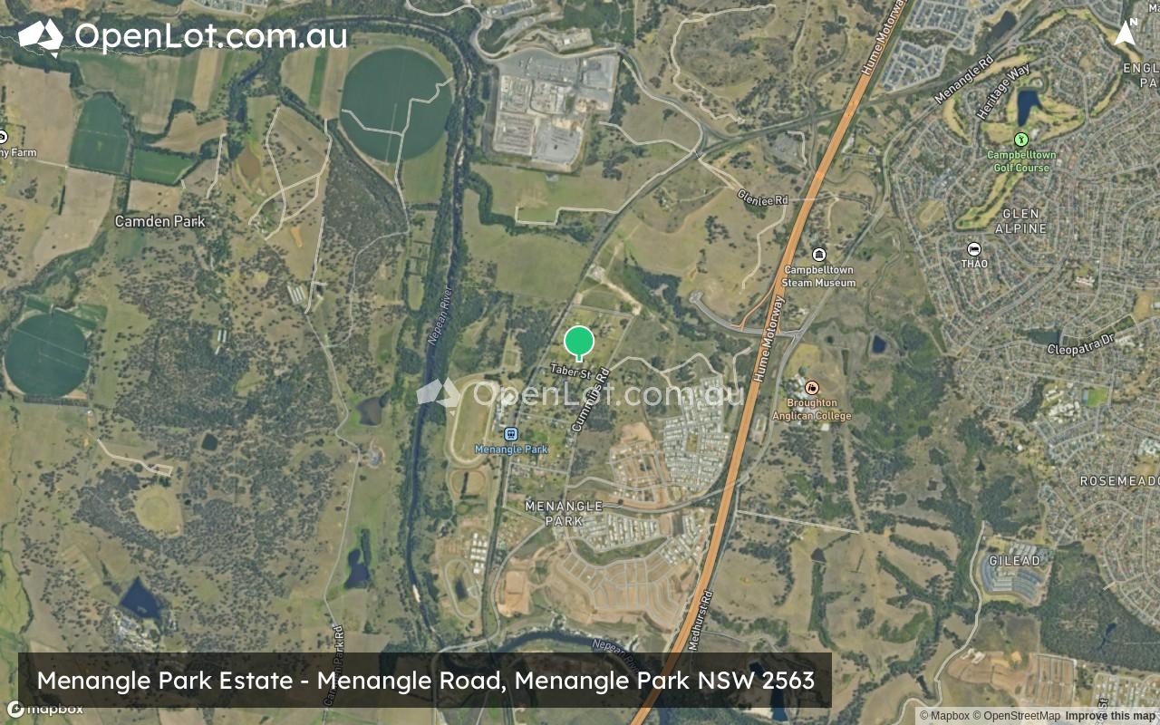 Satellite image for Menangle Park Estate - Menangle Road, Menangle Park NSW 2563