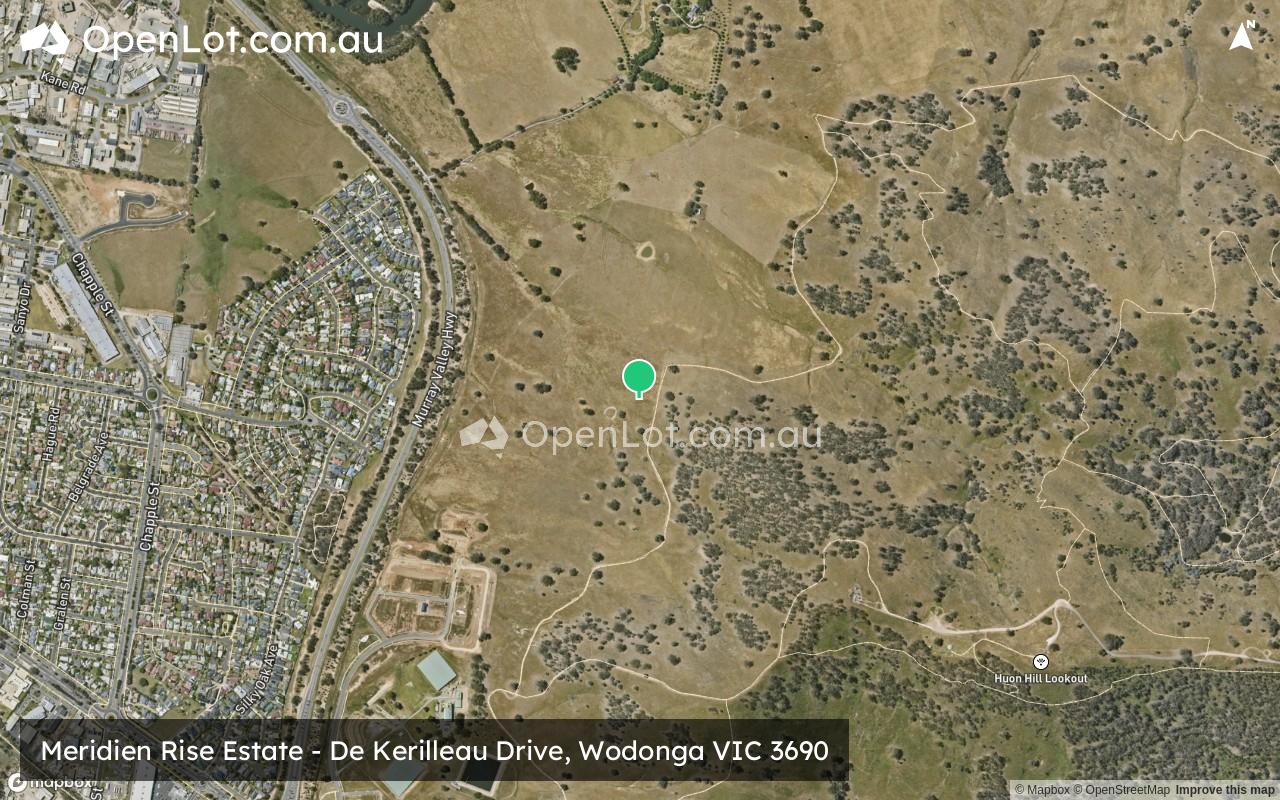 Satellite image for Meridien Rise Estate - De Kerilleau Drive, Wodonga VIC 3690