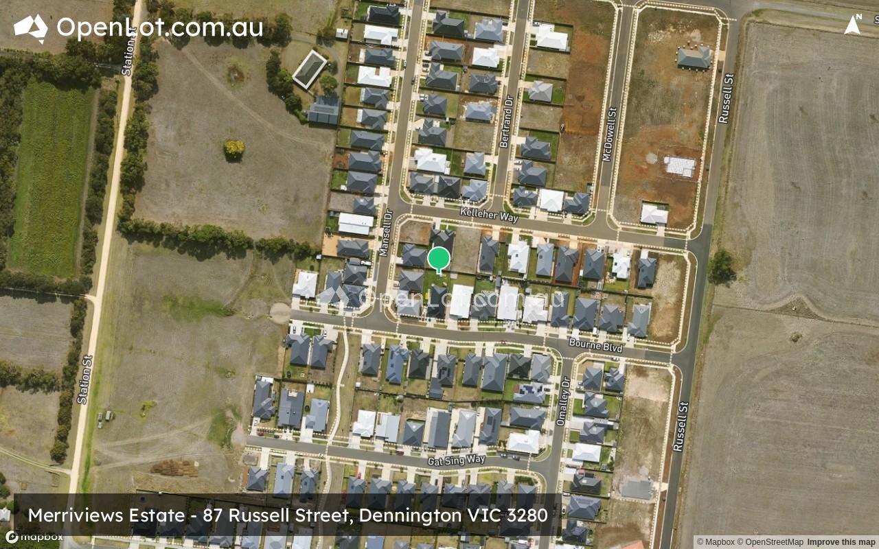 Satellite image for Merriviews Estate - 87 Russell Street, Dennington VIC 3280