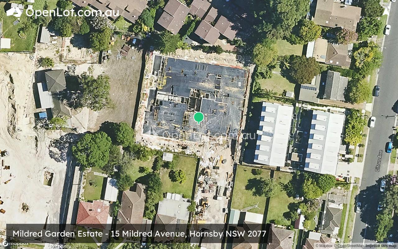 Satellite image for Mildred Garden Estate - 15 Mildred Avenue, Hornsby NSW 2077
