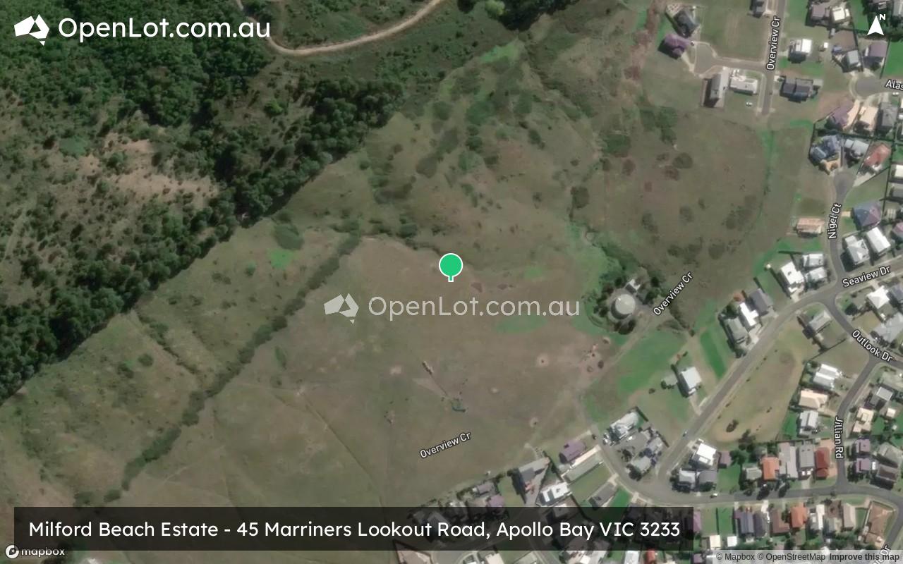 Satellite image for Milford Beach Estate - 45 Marriners Lookout Road, Apollo Bay VIC 3233
