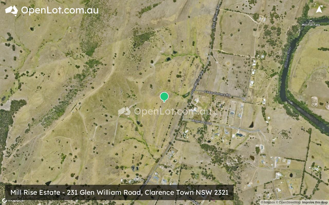 Satellite image for Mill Rise Estate - 231 Glen William Road, Clarence Town NSW 2321