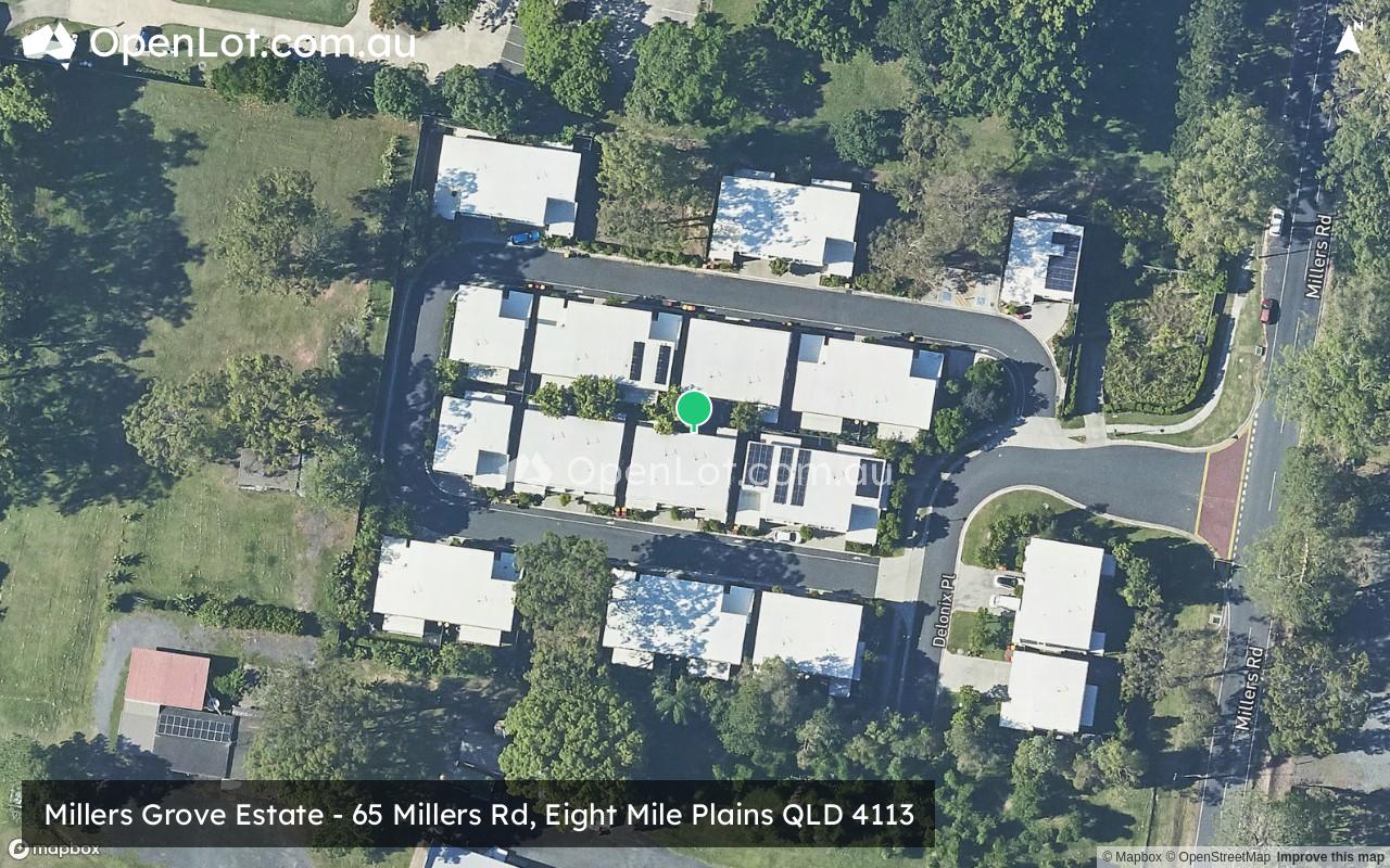 Satellite image for Millers Grove Estate - 65 Millers Rd, Eight Mile Plains QLD 4113
