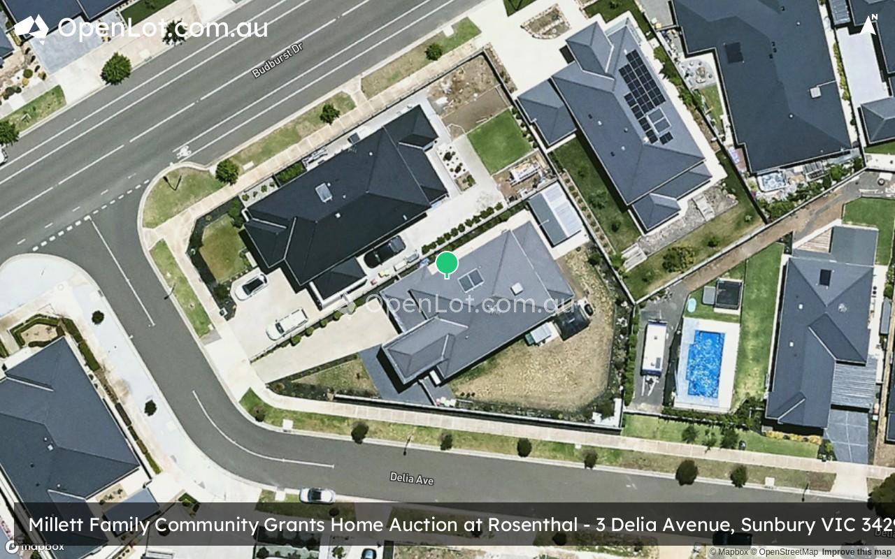 Satellite image for Millett Family Community Grants Home Auction at Rosenthal - 3 Delia Avenue, Sunbury VIC 3429