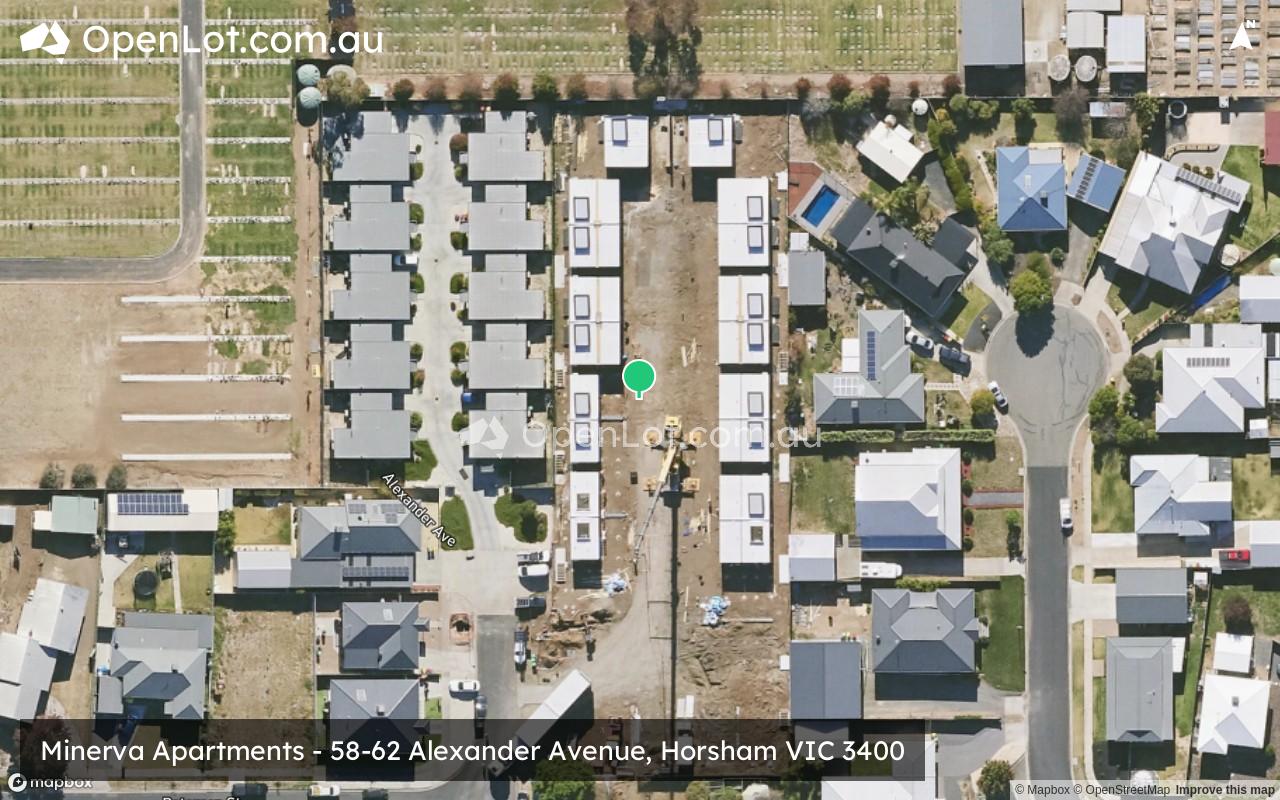 Satellite image for Minerva Apartments - 58-62 Alexander Avenue, Horsham VIC 3400