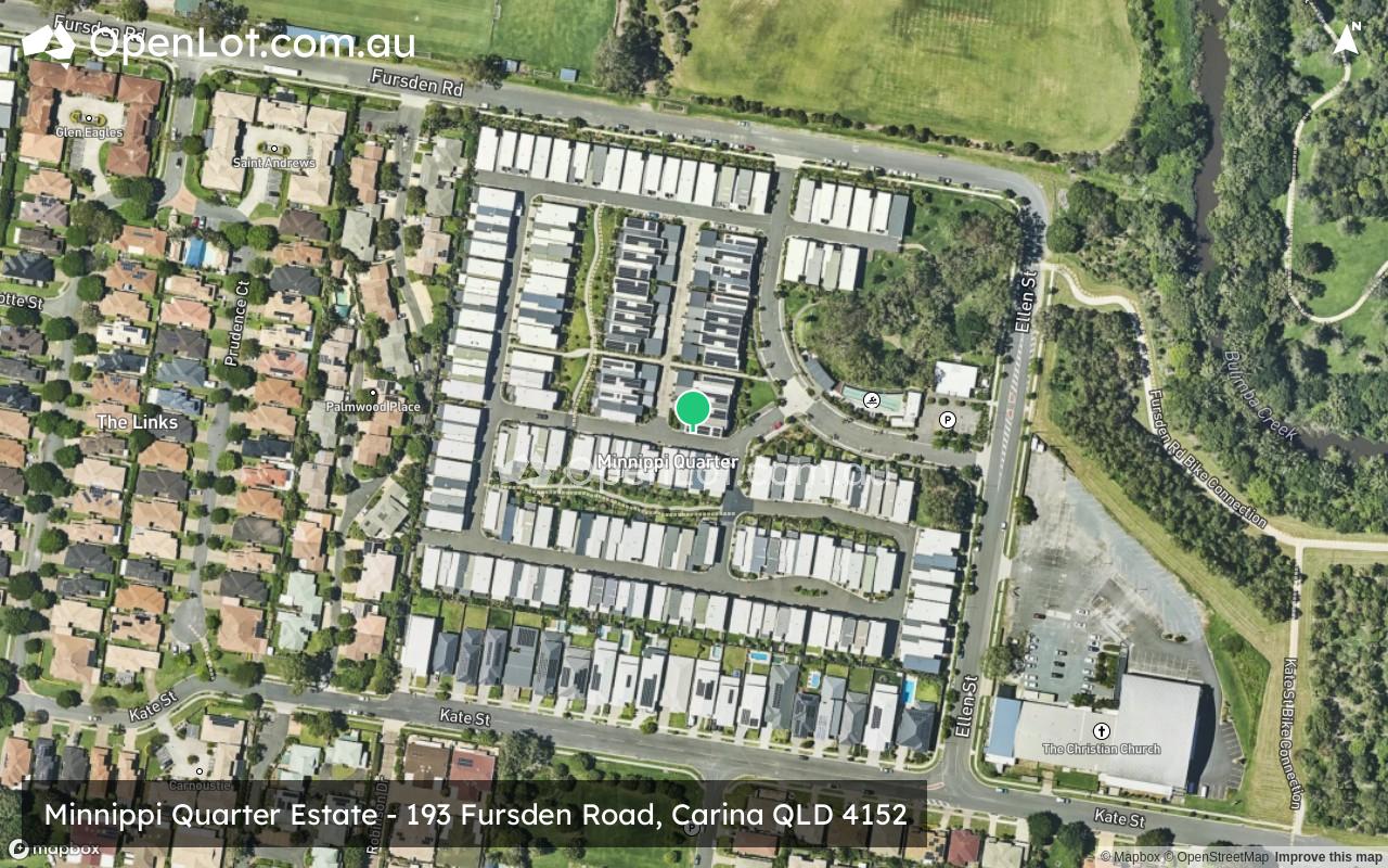 Satellite image for Minnippi Quarter Estate - 193 Fursden Road, Carina QLD 4152