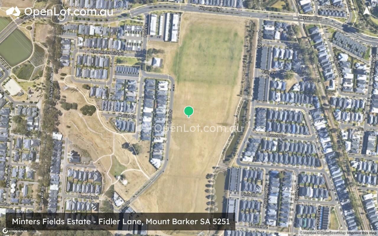 Satellite image for Minters Fields Estate - Fidler Lane, Mount Barker SA 5251