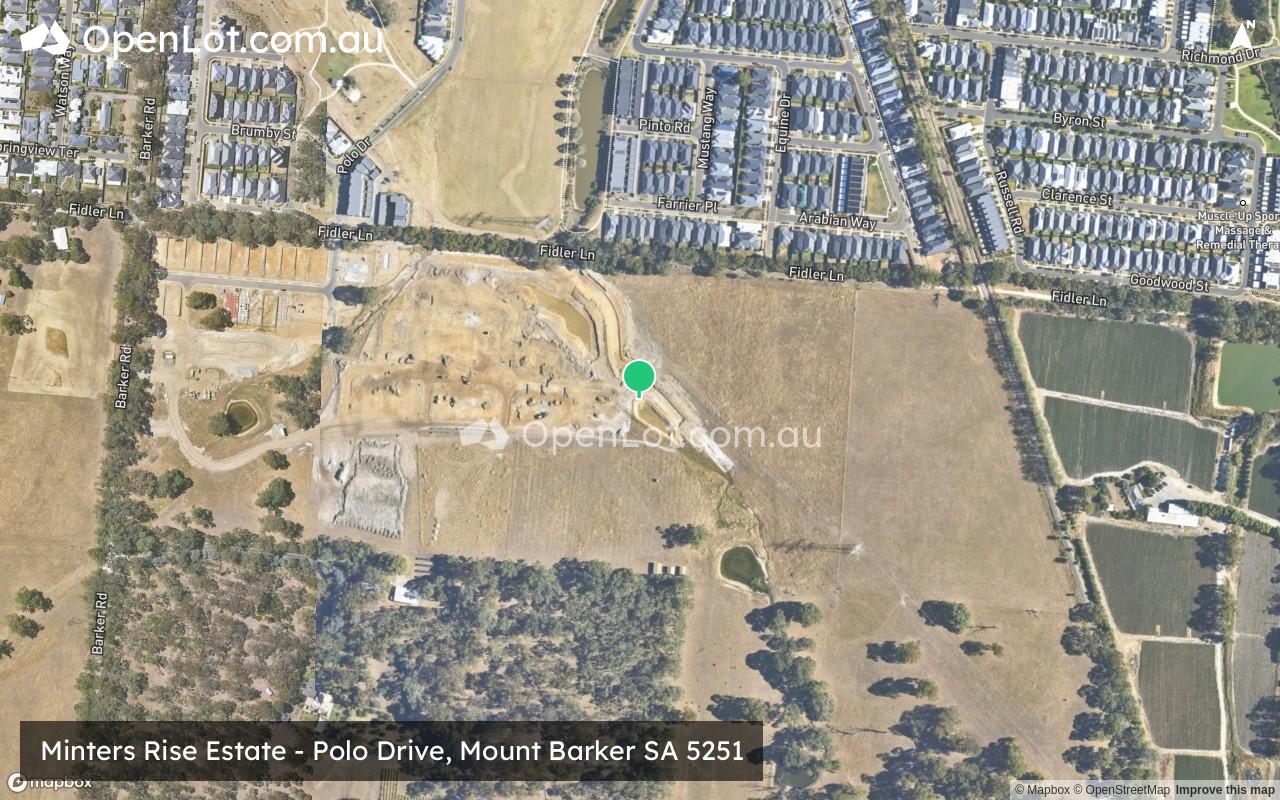 Satellite image for Minters Rise Estate - Polo Drive, Mount Barker SA 5251