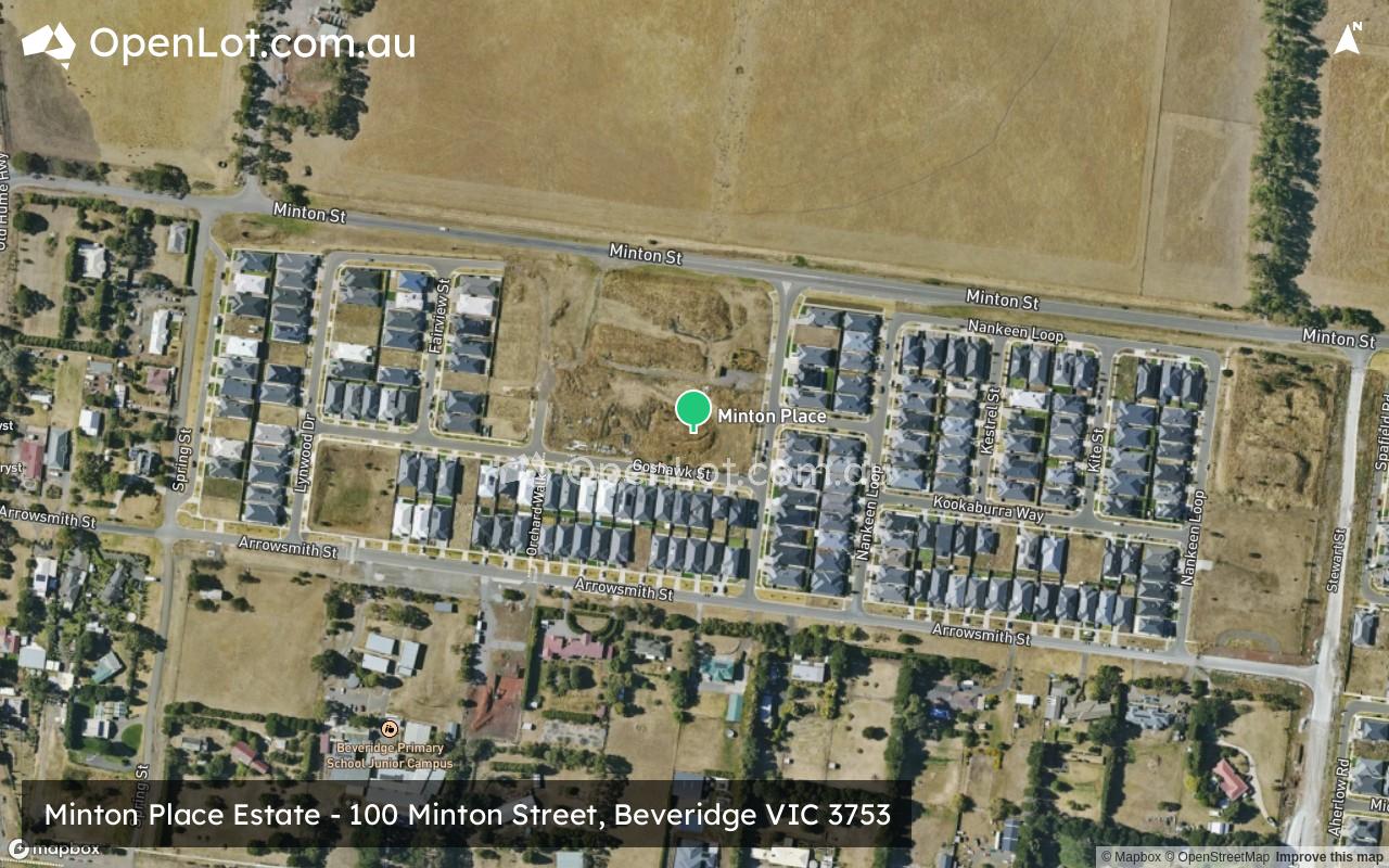 Satellite image for Minton Place Estate - 100 Minton Street, Beveridge VIC 3753