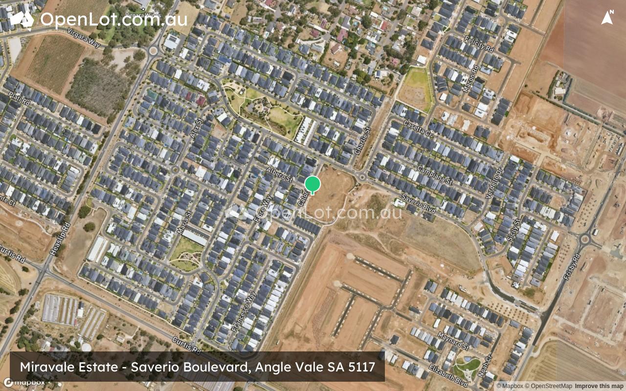 Satellite image for Miravale Estate - Saverio Boulevard, Angle Vale SA 5117