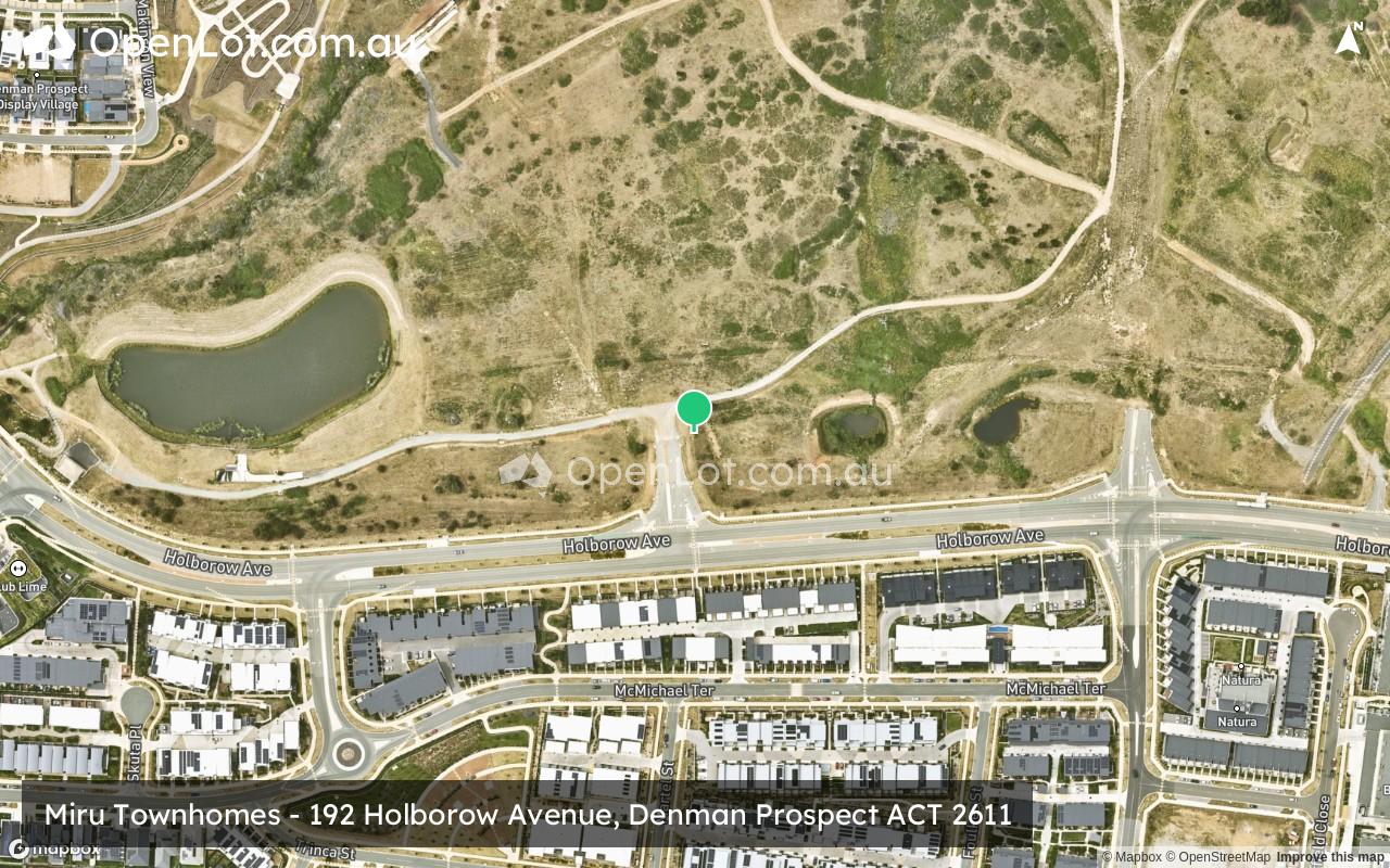 Satellite image for Miru Townhomes - 192 Holborow Avenue, Denman Prospect ACT 2611
