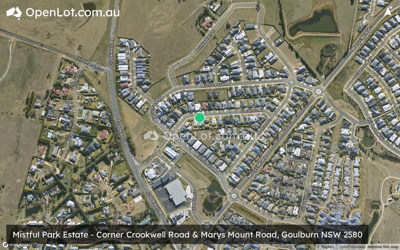 Satellite image for Mistful Park Estate - Corner Crookwell Road & Marys Mount Road, Goulburn NSW 2580