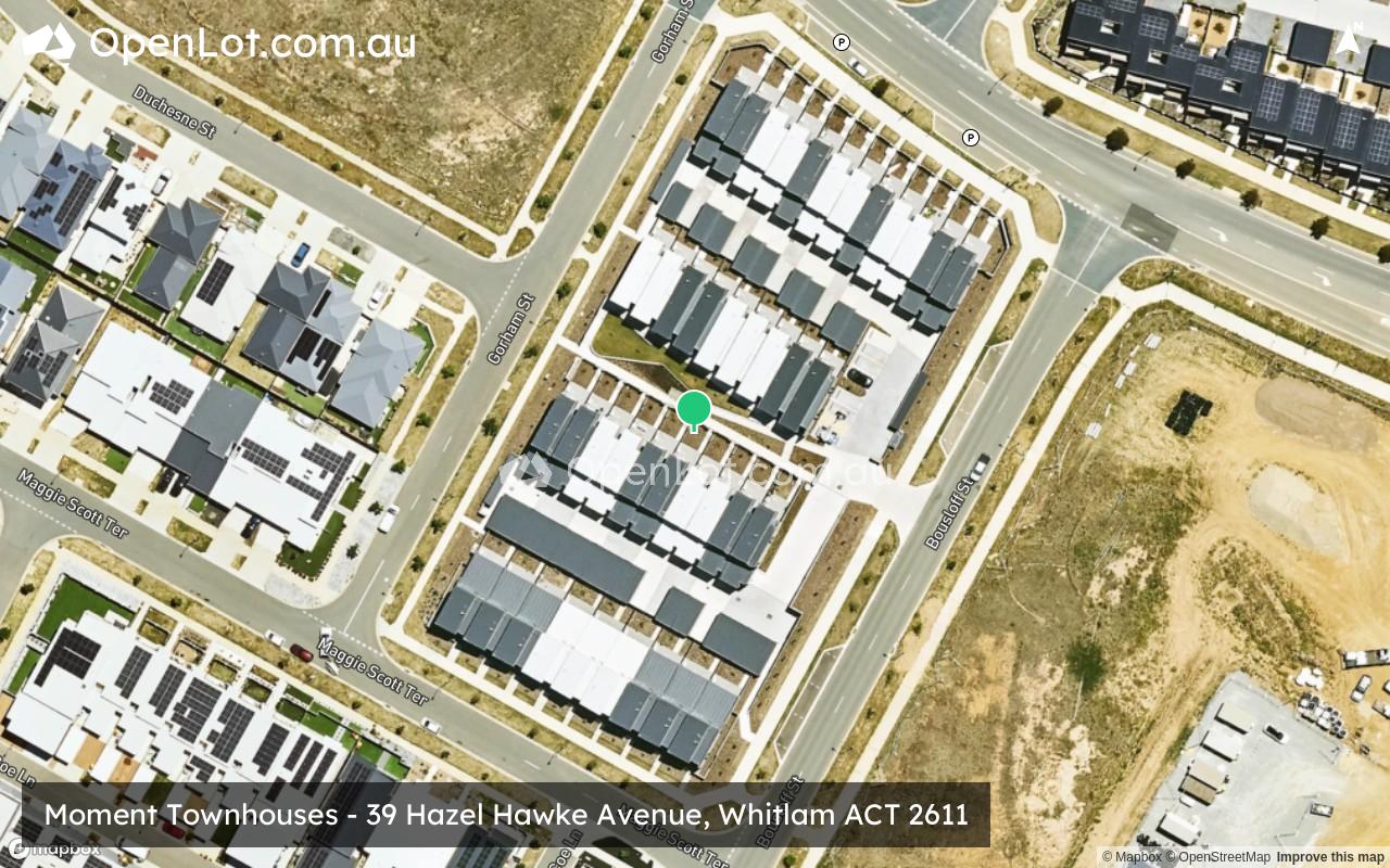 Satellite image for Moment Townhouses - 39 Hazel Hawke Avenue, Whitlam ACT 2611