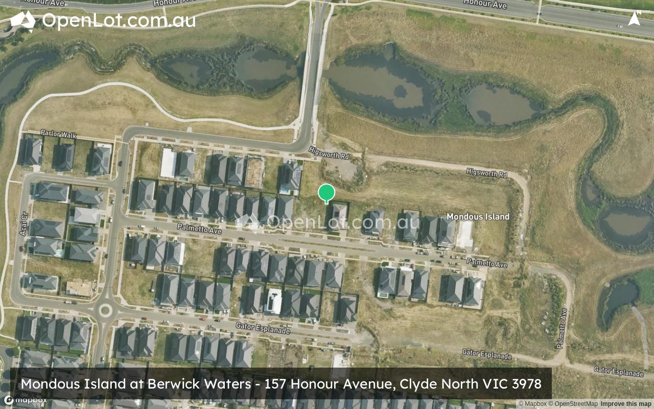 Satellite image for Mondous Island at Berwick Waters - 157 Honour Avenue, Clyde North VIC 3978