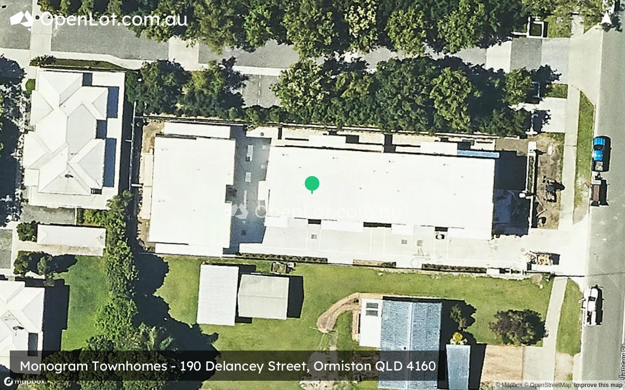 Satellite image for Monogram Townhomes - 190 Delancey Street, Ormiston QLD 4160
