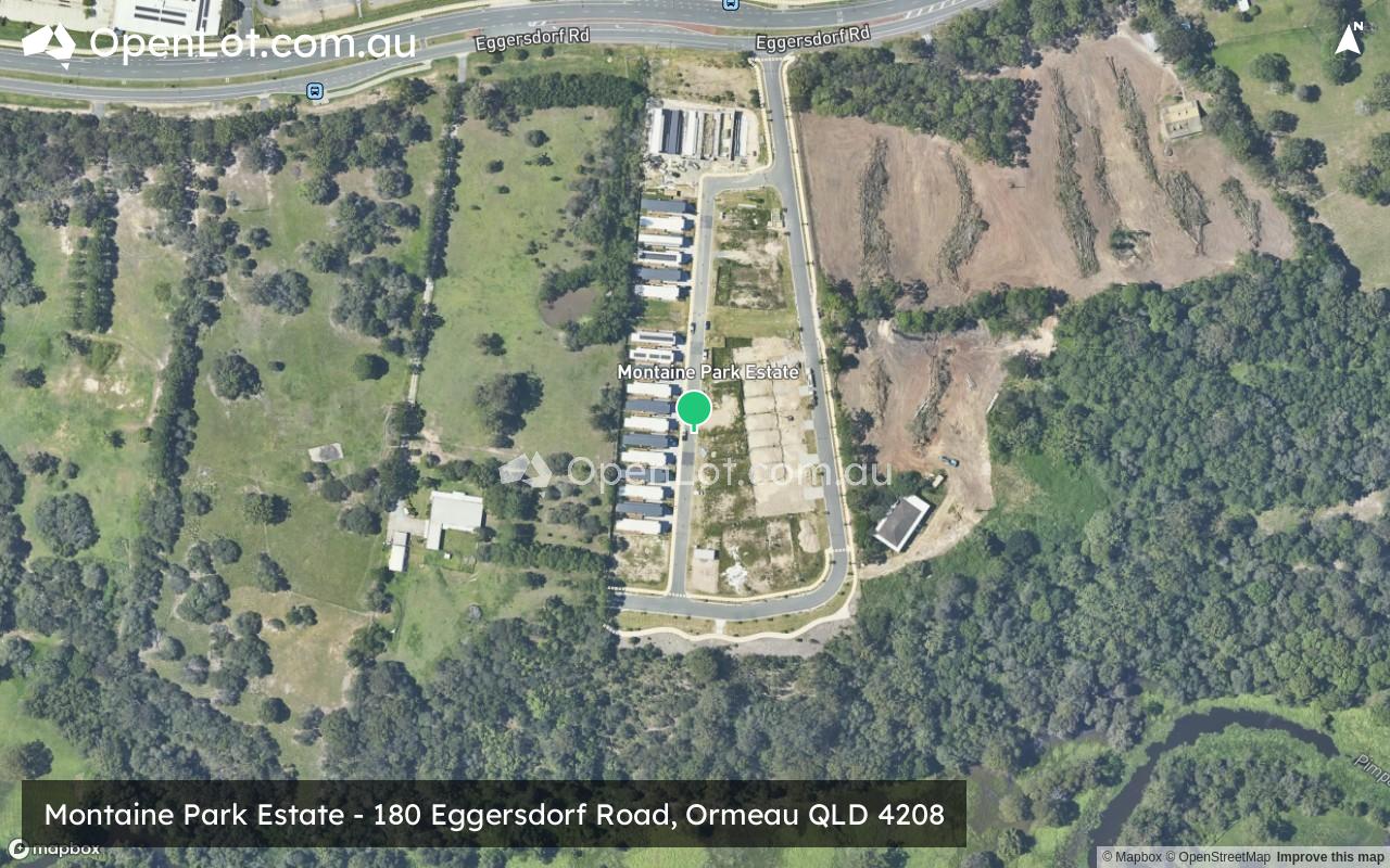 Satellite image for Montaine Park Estate - 180 Eggersdorf Road, Ormeau QLD 4208