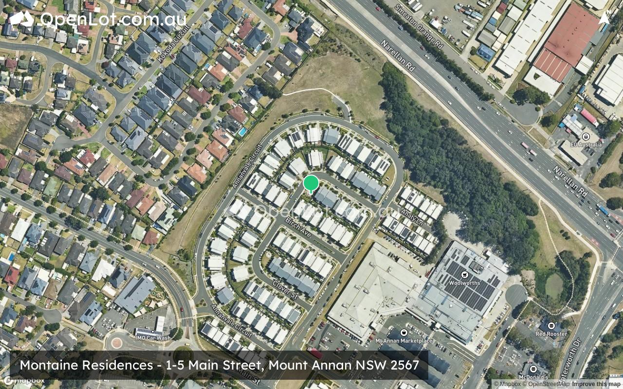 Satellite image for Montaine Residences - 1-5 Main Street, Mount Annan NSW 2567