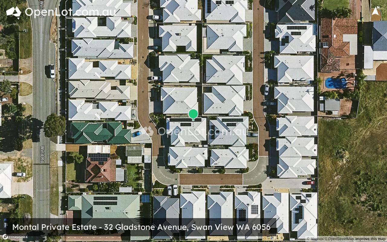 Satellite image for Montal Private Estate - 32 Gladstone Avenue, Swan View WA 6056