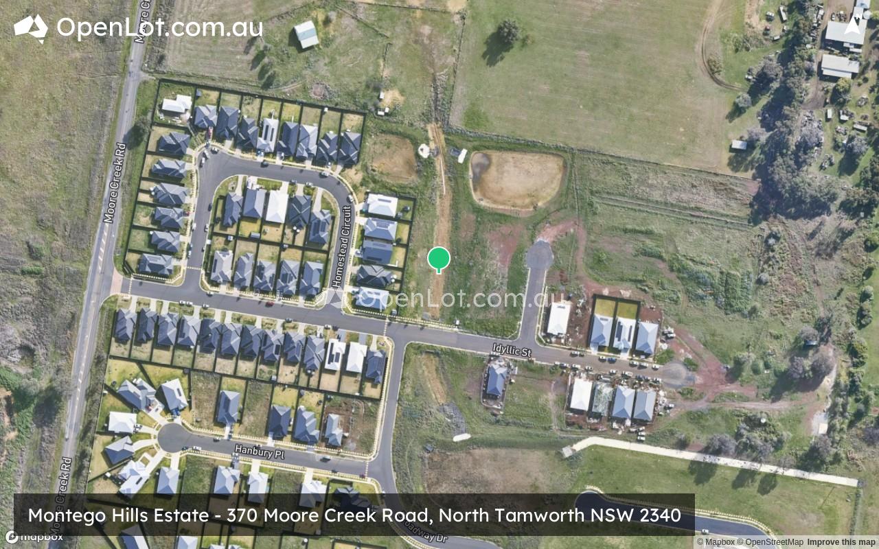 Satellite image for Montego Hills Estate - 370 Moore Creek Road, North Tamworth NSW 2340