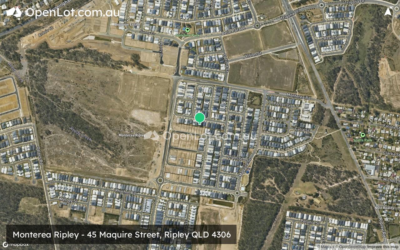 Satellite image for Monterea Ripley - 45 Maquire Street, Ripley QLD 4306
