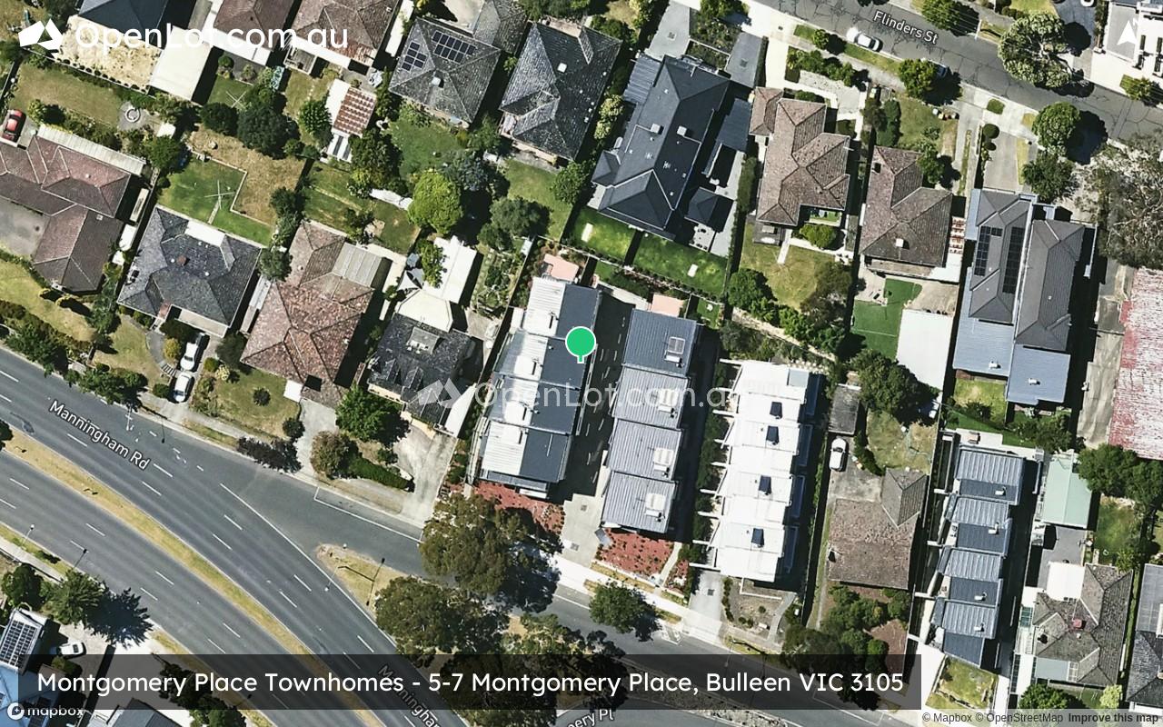 Satellite image for Montgomery Place Townhomes - 5-7 Montgomery Place, Bulleen VIC 3105