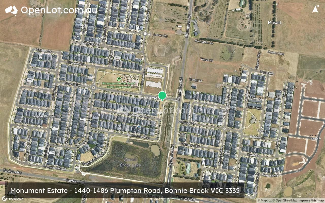 Satellite image for Monument Estate - 1440-1486 Plumpton Road, Bonnie Brook VIC 3335
