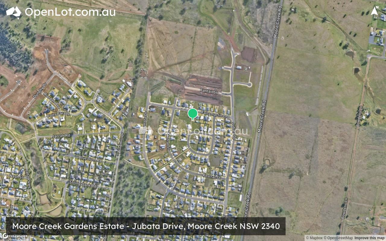 Satellite image for Moore Creek Gardens Estate - Jubata Drive, Moore Creek NSW 2340