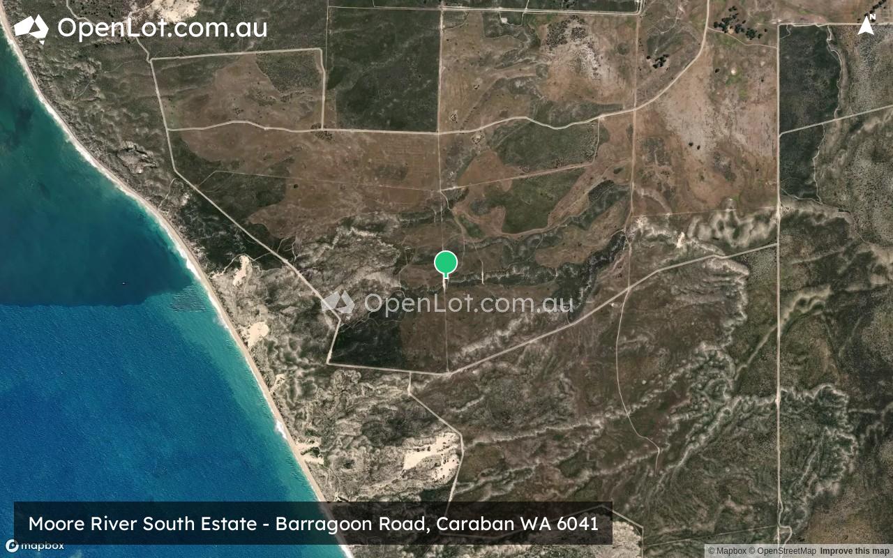 Satellite image for Moore River South Estate - Barragoon Road, Caraban WA 6041