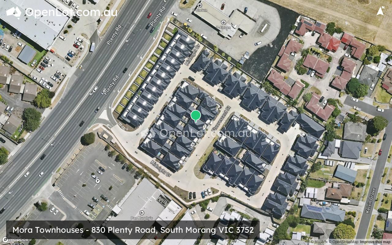 Satellite image for Mora Townhouses - 830 Plenty Road, South Morang VIC 3752