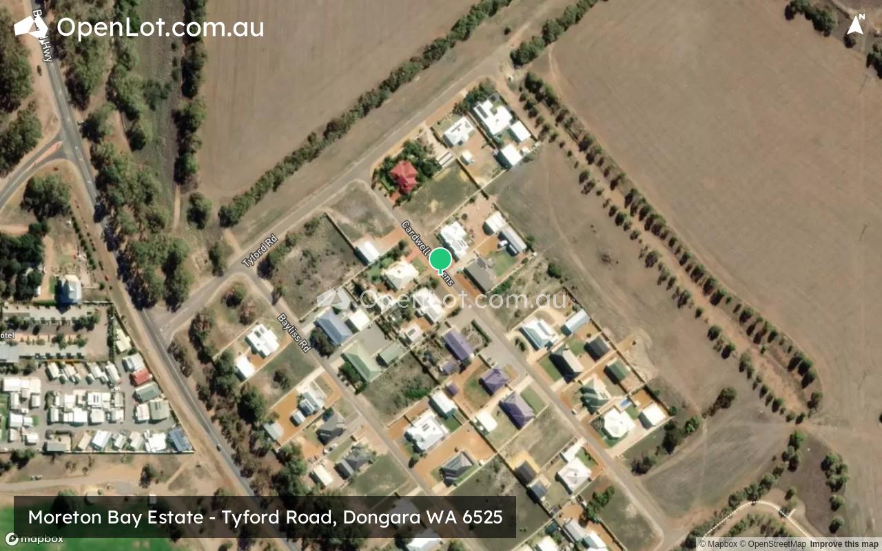 Satellite image for Moreton Bay Estate - Tyford Road, Dongara WA 6525