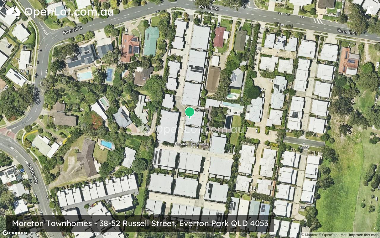 Satellite image for Moreton Townhomes - 38-52 Russell Street, Everton Park QLD 4053
