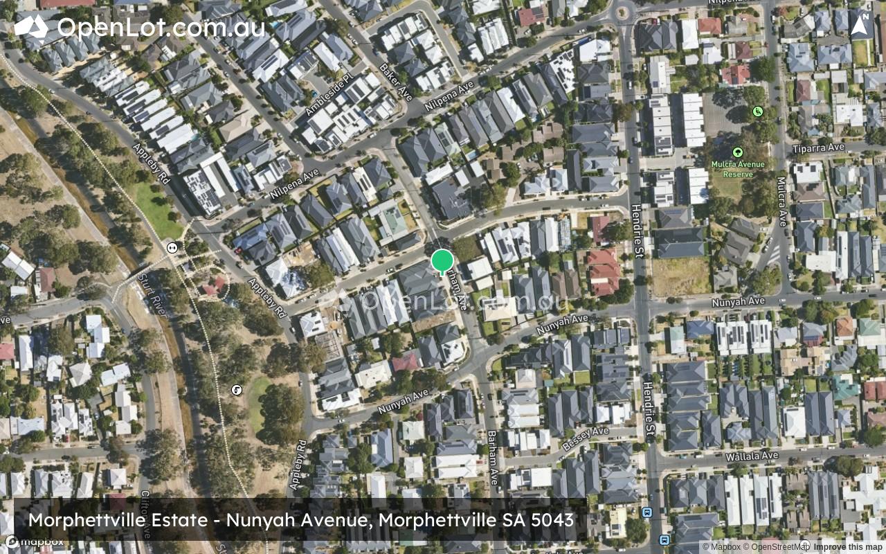 Satellite image for Morphettville Estate - Nunyah Avenue, Morphettville SA 5043