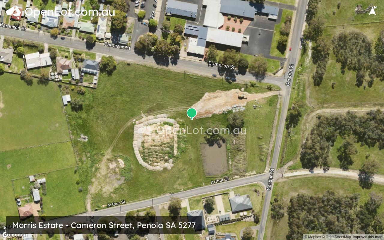 Satellite image for Morris Estate - Cameron Street, Penola SA 5277