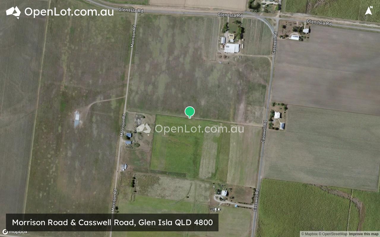 Satellite image for Morrison Road & Casswell Road, Glen Isla QLD 4800
