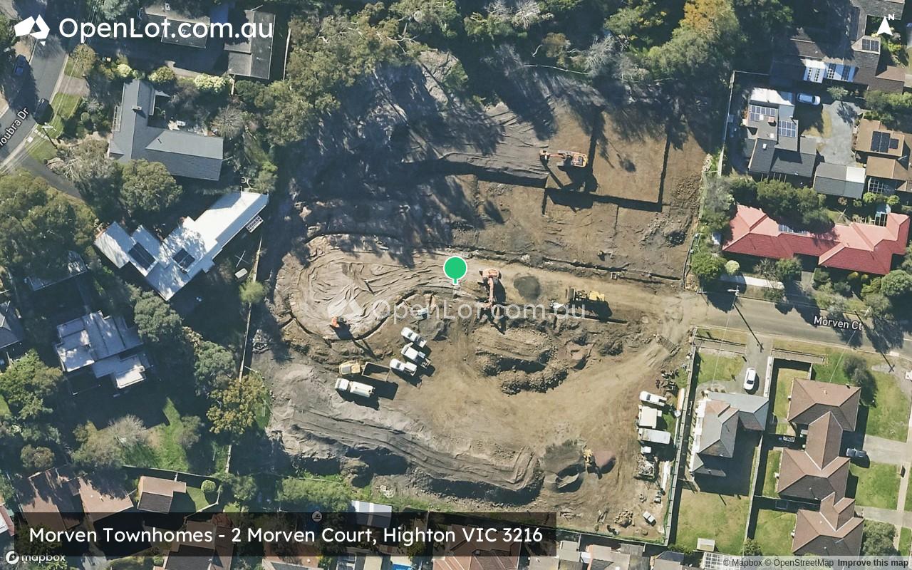 Satellite image for Morven Townhomes - 2 Morven Court, Highton VIC 3216