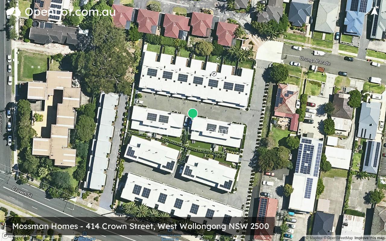 Satellite image for Mossman Homes - 414 Crown Street, West Wollongong NSW 2500