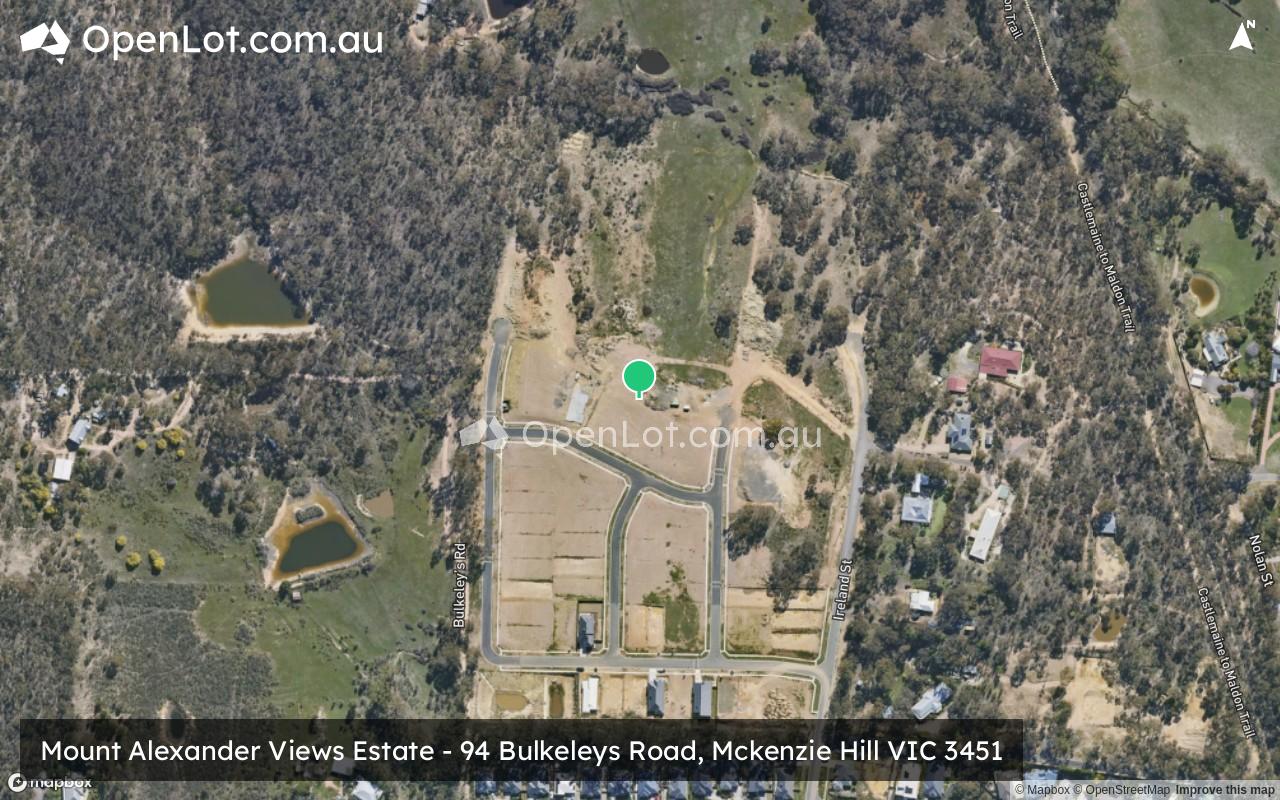 Satellite image for Mount Alexander Views Estate - 94 Bulkeleys Road, Mckenzie Hill VIC 3451