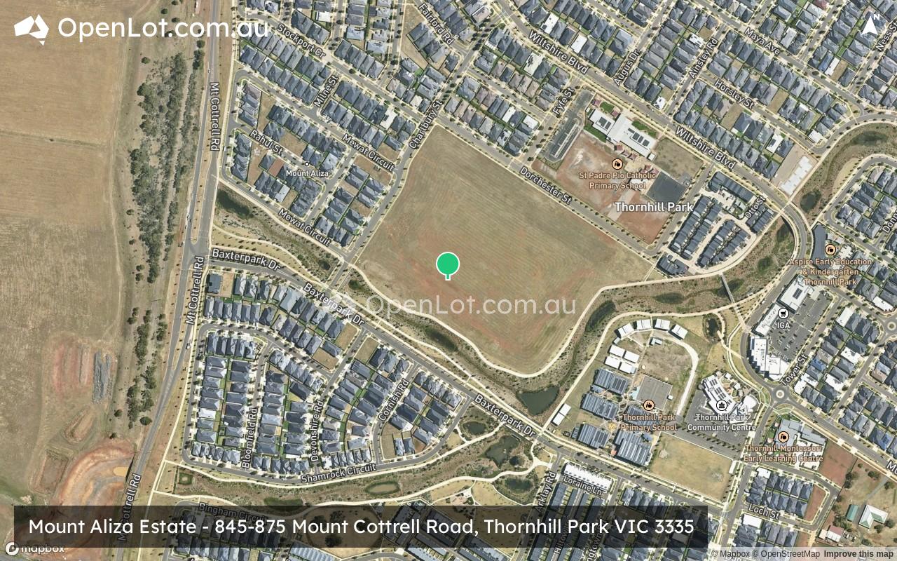 Satellite image for Mount Aliza Estate - 845-875 Mount Cottrell Road, Thornhill Park VIC 3335