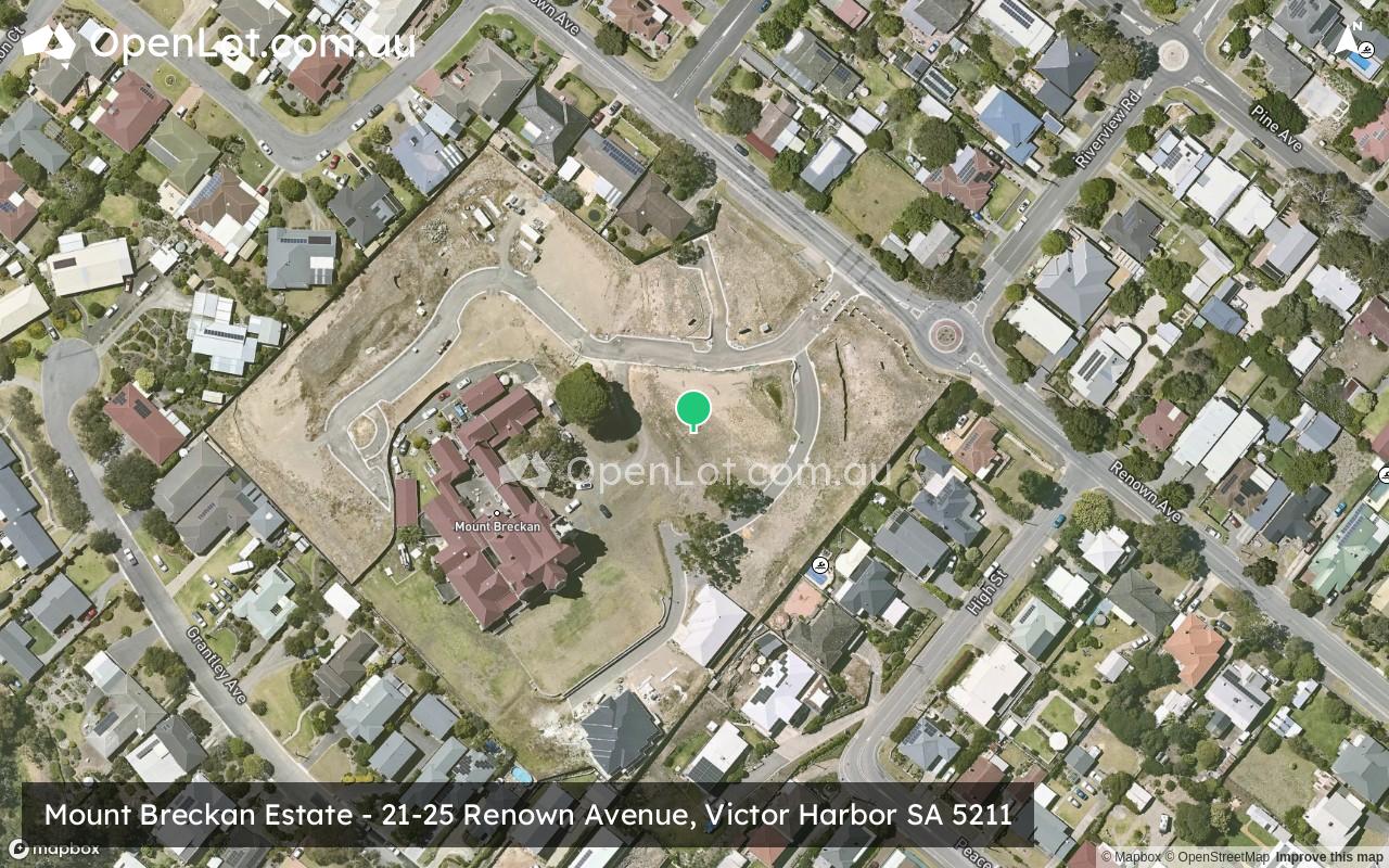 Satellite image for Mount Breckan Estate - 21-25 Renown Avenue, Victor Harbor SA 5211
