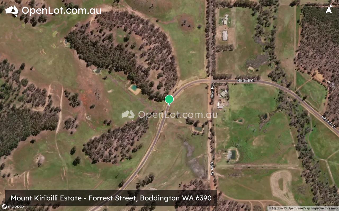 Satellite image for Mount Kiribilli Estate - Forrest Street, Boddington WA 6390