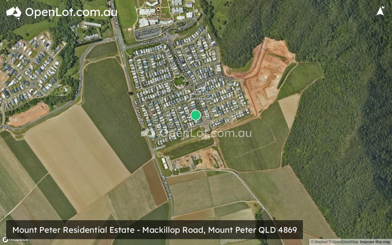 Satellite image for Mount Peter Residential Estate - Mackillop Road, Mount Peter QLD 4869