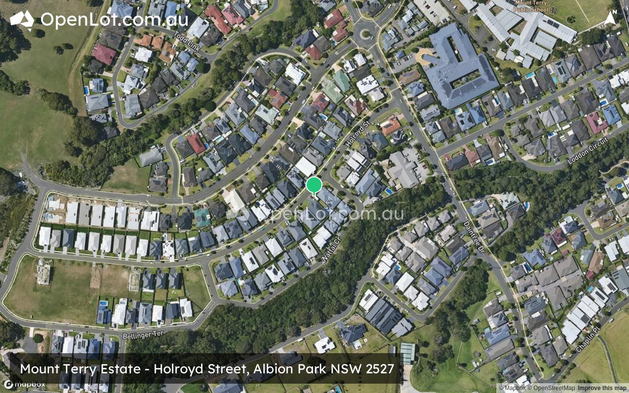 Satellite image for Mount Terry Estate - Holroyd Street, Albion Park NSW 2527