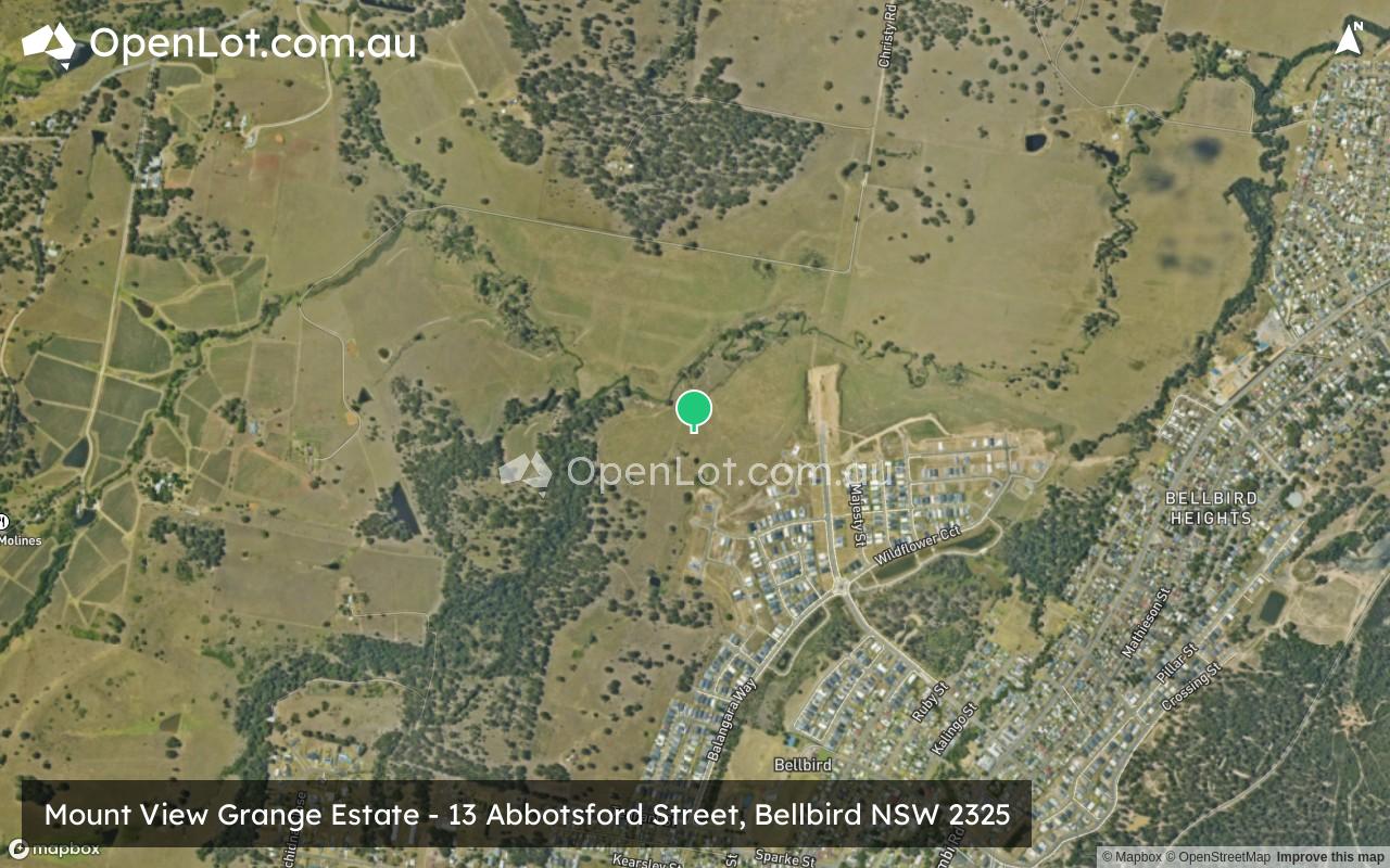 Satellite image for Mount View Grange Estate - 13 Abbotsford Street, Bellbird NSW 2325