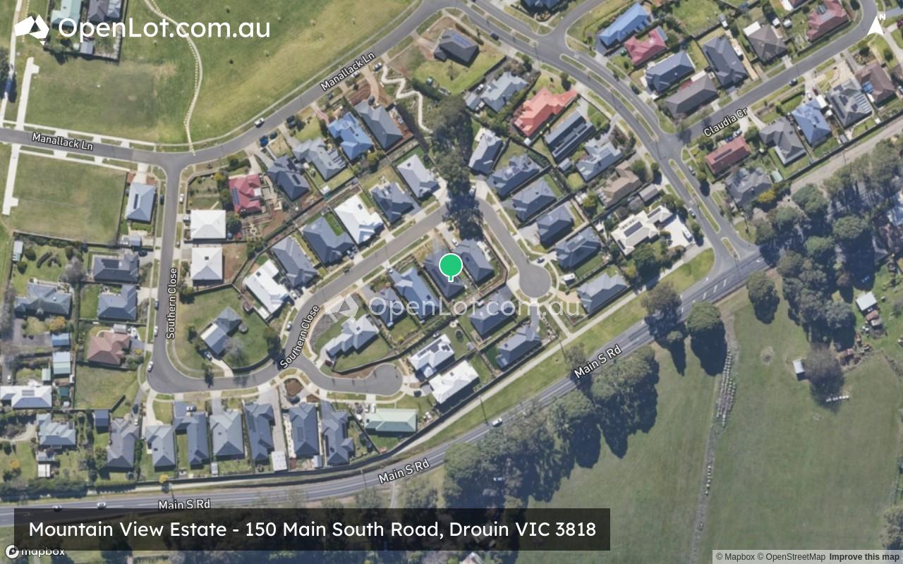 Satellite image for Mountain View Estate - 150 Main South Road, Drouin VIC 3818