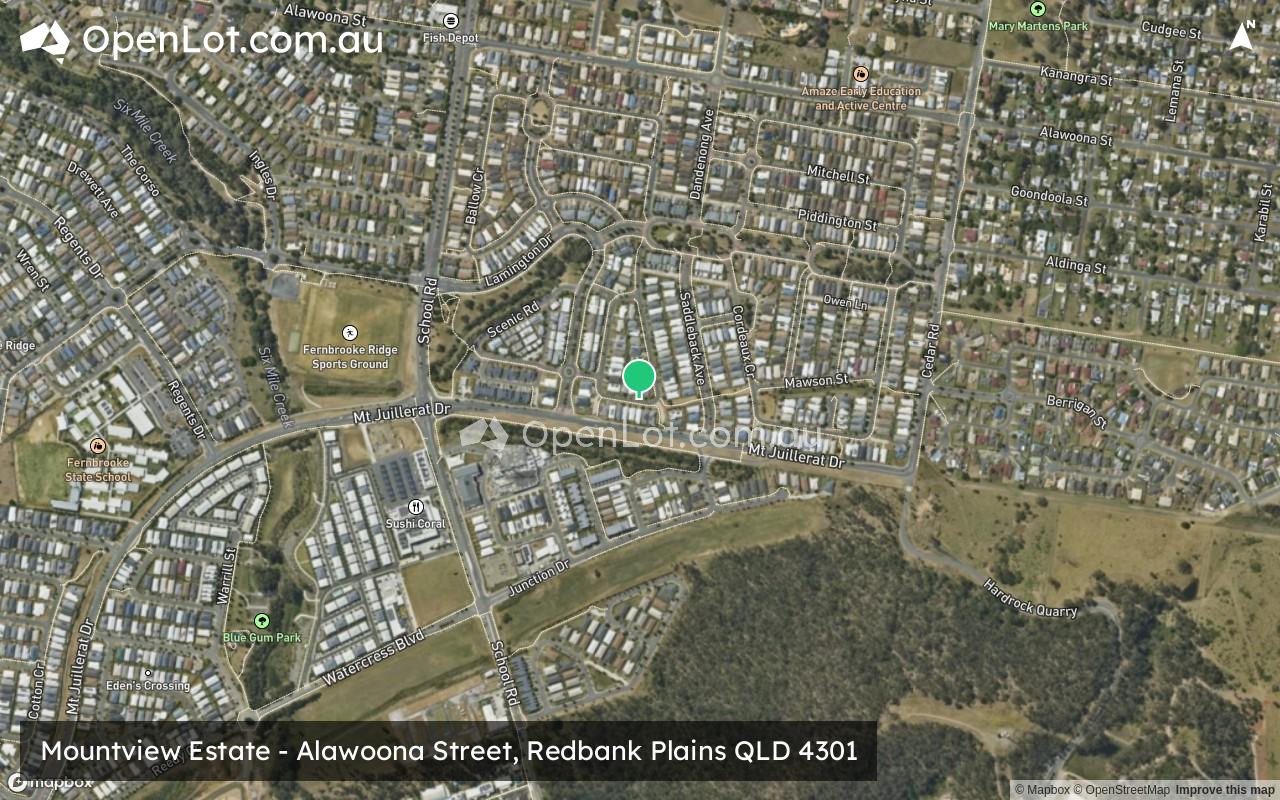 Satellite image for Mountview Estate - Alawoona Street, Redbank Plains QLD 4301