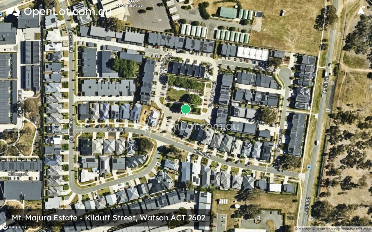 Satellite image for Mt. Majura Estate - Kilduff Street, Watson ACT 2602