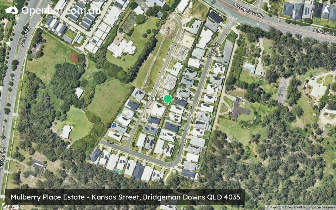 Satellite image for Mulberry Place Estate - Kansas Street, Bridgeman Downs QLD 4035