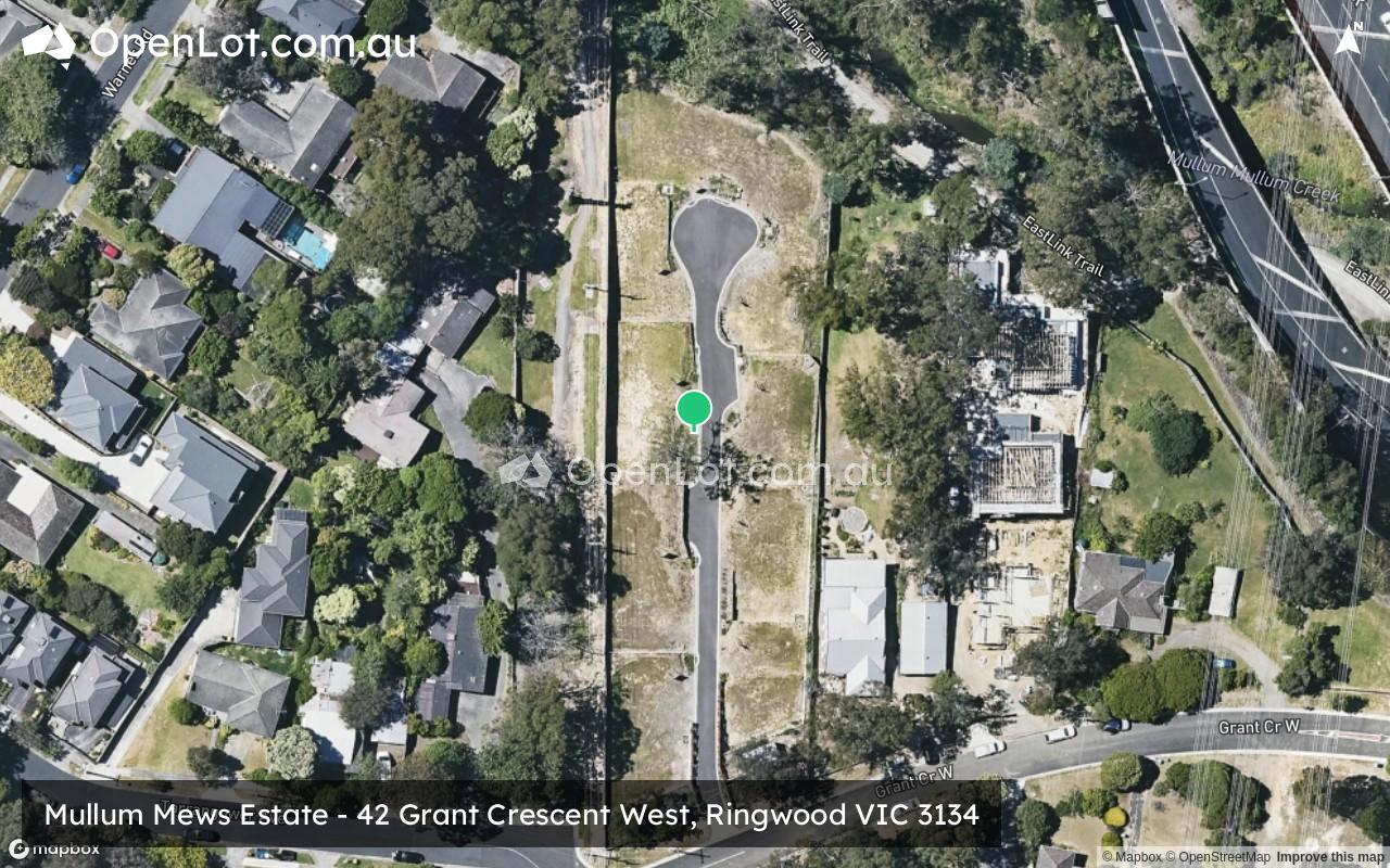 Satellite image for Mullum Mews Estate - 42 Grant Crescent West, Ringwood VIC 3134