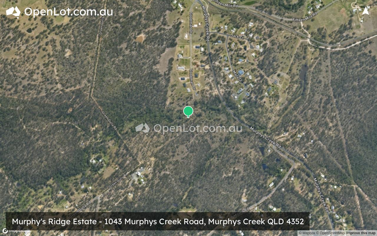 Satellite image for Murphy's Ridge Estate - 1043 Murphys Creek Road, Murphys Creek QLD 4352